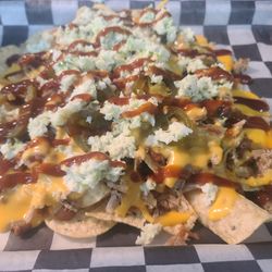 The Merc - BBQ Nachos.. enough to share!