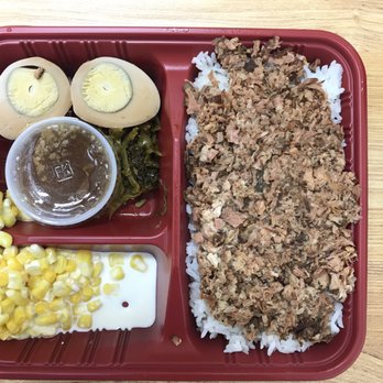 Boba Ave Express - Taiwanese Braised Pork Bowl -$6.99. Maybe more like Tuna over rice. The rice was cold, the braised pork smelled and tasted sour. - Bubble Tea Near Me - Arcadia, California