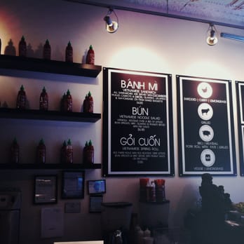Banh Mi - Menu and sriracha shelves - Vietnamese Near Me - Chicago, Illinois Banh Mi - Menu and sriracha shelves - Vietnamese Near Me - Chicago, Illinois
