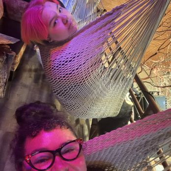 Roxa Hammock Cafe - Me and my kiddo, swinging in hammocks on Mother's Day at Roxa hammock Café - Cafes Near Me - Santa Cruz, California