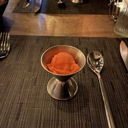 Strawberry sorbet palate cleanser