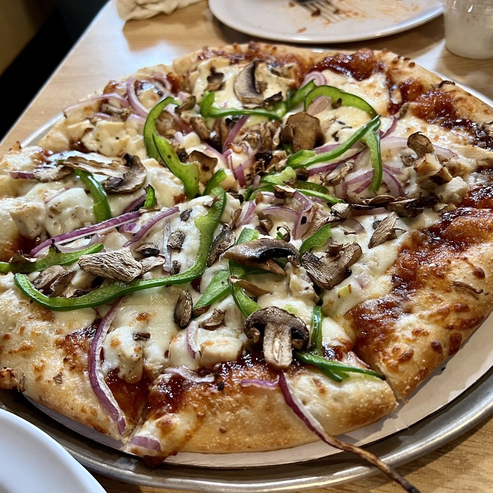 Papa Mckee's Pizzeria - BBQ mushroom and pepper pizza - Pizza Near Me - Richmond, Vermont Papa Mckee's Pizzeria - BBQ mushroom and pepper pizza - Pizza Near Me - Richmond, Vermont