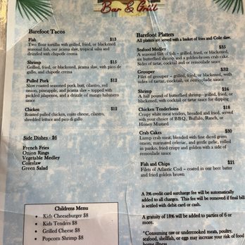 Barefoot Hide A Way Grill - Seafood Near Me - Panama City Beach, Florida