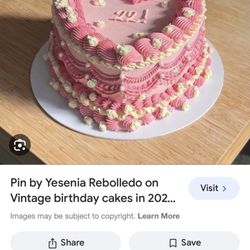 The Cake Shop - Vintage heart shape cake.