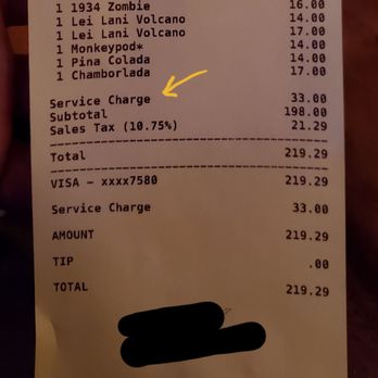 Forbidden Island - Imposed gratuity - Tiki Bars Near Me - Alameda, California