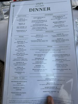 Menu photo 2 Ospi Costa Mesa Costa Mesa, CA Menu photo 2 Ospi Costa Mesa Costa Mesa, CA