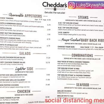 Cheddar's Scratch Kitchen - Great social distanced menu - Comfort Food Near Me - Lafayette, Indiana