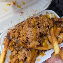 Johnny's Curbside Diner - Pulled pork poutine.