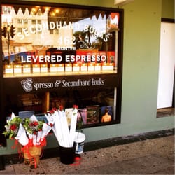 The Press Second Hand Book House - Front of shop on Valentines Day