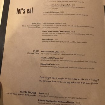 Monkeypod Kitchen - Menu - New American Near Me - Lahaina, Hawaii