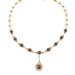 Palace Jewelers - Levian Le Vian Amazing Chocolate/White Diamonds Necklace 18K Yellow Gold