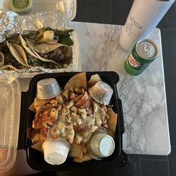 Crazy Tacos - Steak Tacos, nachos with chicken