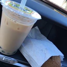 $2 roti bun and black tea w some brown sugar milk mix $5.45
