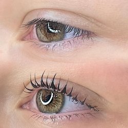 Natural Beauty Permanent Cosmetics By Kelly - Before and after lash lift and tint by Lianne at Natural Beauty
