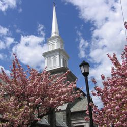 First Presbyterian Church of Greenwich - 1st Pres is located at the top of Greenwich Avenue.