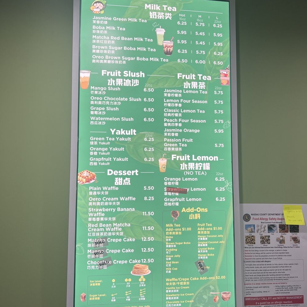 Chagreen - Menu - Bubble Tea Near Me - Wantagh, New York