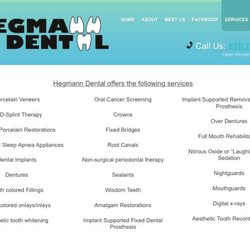 Todd Hegmann, DDS - List of services