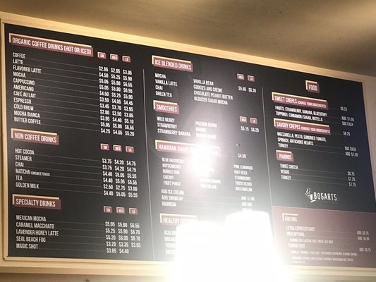 Menu photo 5 Bogart's Coffee House Seal Beach, CA