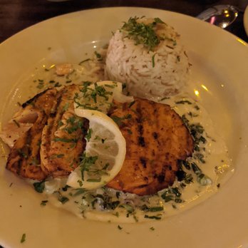 Zaytoon - Salmon with Basil Cream - Lebanese Near Me - Santa Barbara, California Zaytoon - Salmon with Basil Cream - Lebanese Near Me - Santa Barbara, California