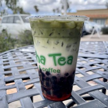Cha Tea - Strawberry matcha oat milk latte with boba - Coffee & Tea Near Me - Mesa, Arizona Cha Tea - Strawberry matcha oat milk latte with boba - Coffee & Tea Near Me - Mesa, Arizona