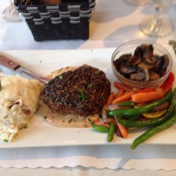 The Raintree Restaurant - Peppercorn Filet 9oz - delicious! - American Near Me - Saint Augustine, Florida