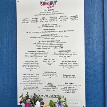 Ship Out - Menu - Food Trucks Near Me - Astoria, Oregon