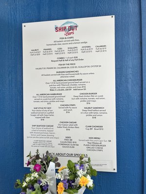 Menu photo 4 Ship Out Astoria, OR