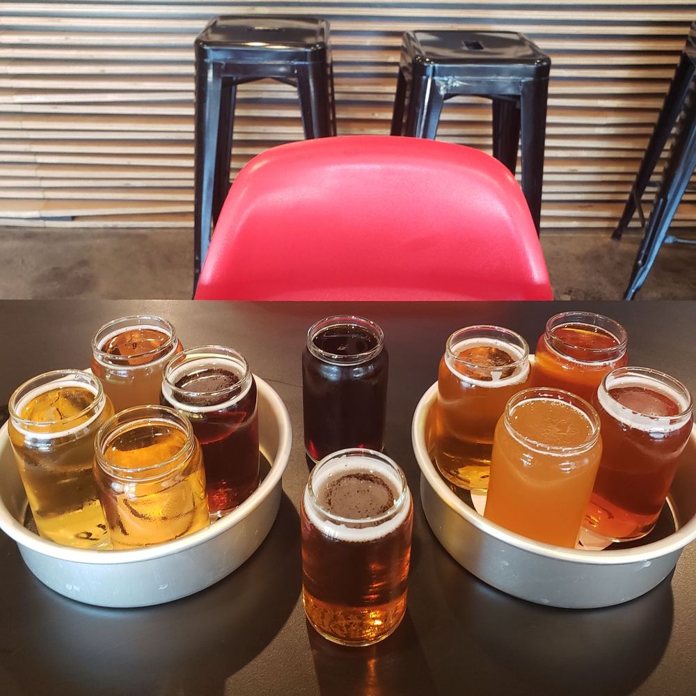 Steady Brewing - All of their available beers for first time flight fliers - Breweries Near Me - Long Beach, California