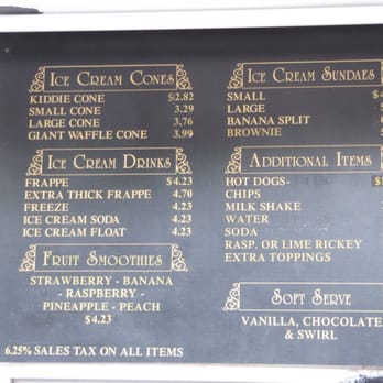 Richardson's Ice Cream - some prices 8/2010 - Ice Cream & Frozen Yogurt Near Me - Middleton, Massachusetts