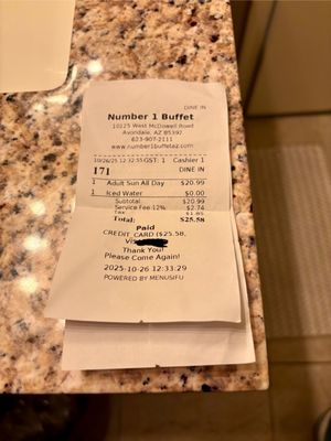 Menu photo 3 Number 1 Buffet Avondale, AZ