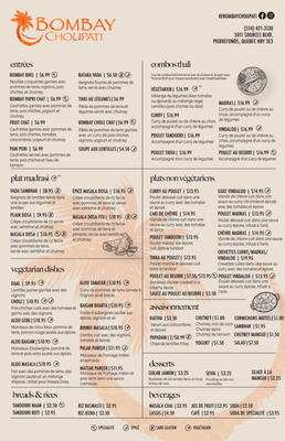 Menu photo 2 Bombay Choupati Pierrefonds, QC