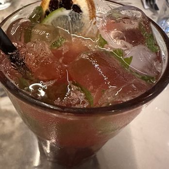 The Market Bistro - Mocktail mojito with raspberry syrup - French Near Me - Canmore, Alberta