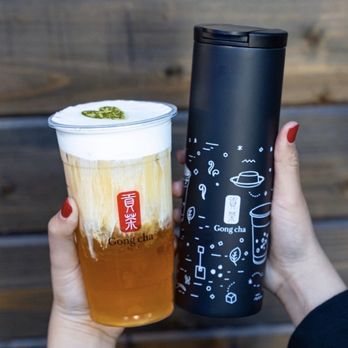 Gong cha - Milk Foam Green Tea and Limited Edition Tumbler - Bubble Tea Near Me - Santa Clara, California Gong cha - Milk Foam Green Tea and Limited Edition Tumbler - Bubble Tea Near Me - Santa Clara, California