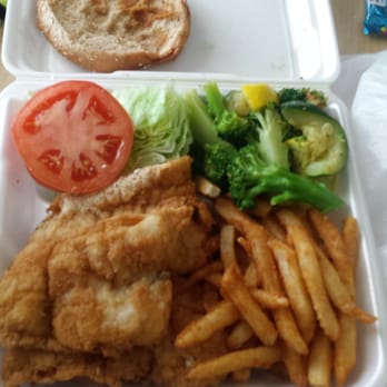 Cameron's Seafood - Whiting sandwich platter w/ fries and veggies! (Watch for bones in fish!) - Seafood Markets Near Me - Oxon Hill, Maryland