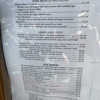 The Pancake House - Menu - Desserts Near Me - Puerto Vallarta, JAL