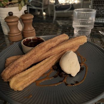 AVEO Table + Bar - Churros with honey sauce and ice cream - Breakfast & Brunch Near Me - Dana Point, California AVEO Table + Bar - Churros with honey sauce and ice cream - Breakfast & Brunch Near Me - Dana Point, California