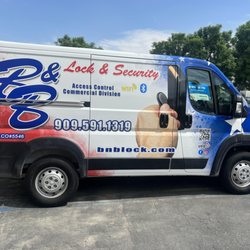 B&B Lock & Security - Commercial access control van.