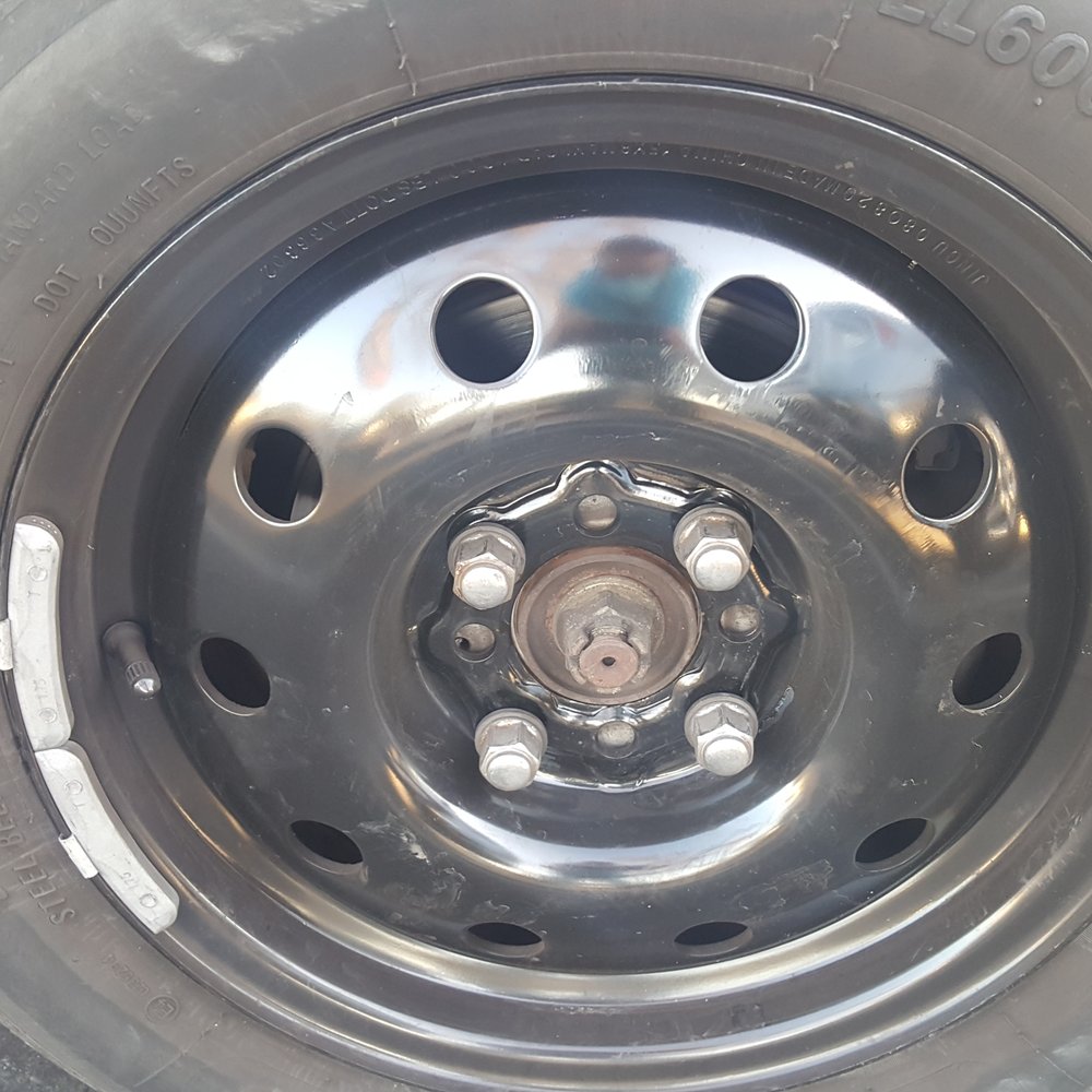 Les Schwab Tire Center - wrong rim put on with the weights put on the outside. Couldn'tfit hubcap back on. - Tires Near Me - Madera, California Les Schwab Tire Center - wrong rim put on with the weights put on the outside. Couldn'tfit hubcap back on. - Tires Near Me - Madera, California