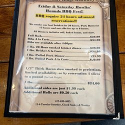 Missouri Ridge Distillery & Brewery - BBQ Menu!