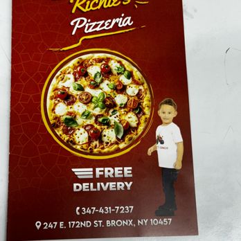Richie’s pizzeria - The menu - Pizza Near Me - Bronx, New York Richie’s pizzeria - The menu - Pizza Near Me - Bronx, New York
