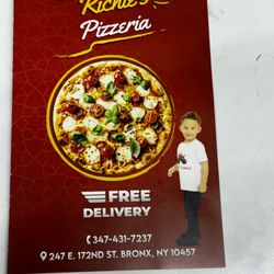 Richie’s pizzeria - The menu