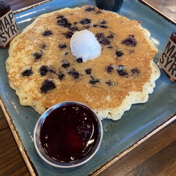 First Watch - Blueberry pancake (huge) with the blueberry compote! YUM! - Breakfast & Brunch Near Me - Mount Pleasant, South Carolina First Watch - Blueberry pancake (huge) with the blueberry compote! YUM! - Breakfast & Brunch Near Me - Mount Pleasant, South Carolina