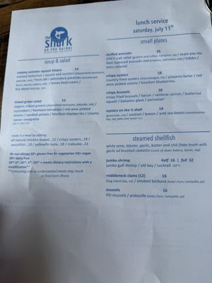 Menu photo 1 The Shark on the Harbor Ocean City, MD Menu photo 1 The Shark on the Harbor Ocean City, MD
