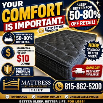 Mattress By Appointment - Mattresses Near Me - Joliet, Illinois Mattress By Appointment - Mattresses Near Me - Joliet, Illinois