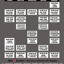 Rua67 Academy - ORARIO LEZIONI RUA67 ACADEMY via della loggetta 47 firenze Brazilian Ju Jitsu Academy, Muay Thai, Kickboxing, Boxe, Lotta, MMA
