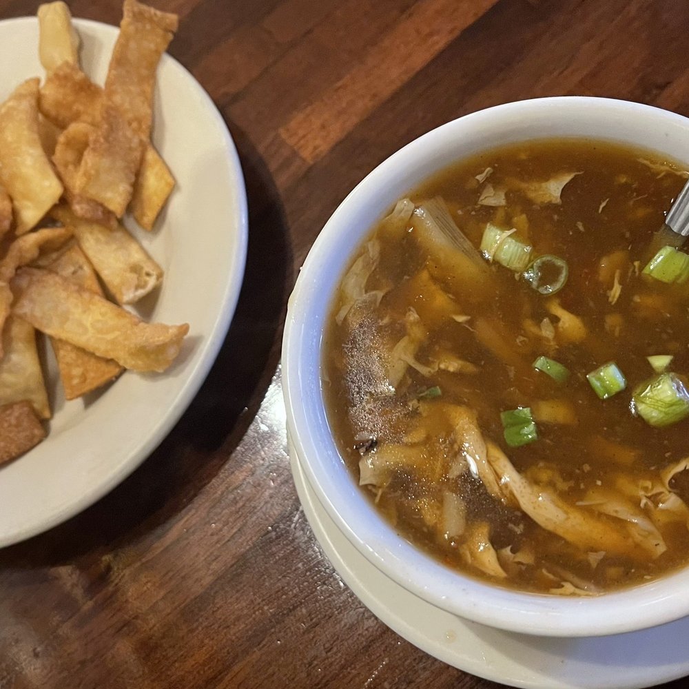 China Cafe - Hot & Sour Soup: good, could be more sour for my personal preference. - Chinese Near Me - Austin, Texas