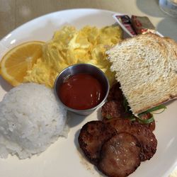 Daybreak - Sunrise breakfast with Portuguese sausage and rice