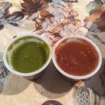 Taqueria Sergios - Both salsas are really good! Green is a little spicier. - Breakfast & Brunch Near Me - La Grange, Texas