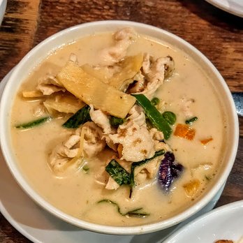 Thai Towne Eatery - Green Curry with Chicken. Medium spicy - Thai Near Me - Orange, California Thai Towne Eatery - Green Curry with Chicken. Medium spicy - Thai Near Me - Orange, California