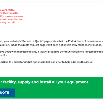 Kodiak Sports - Corp Office - Our response to Matt explaining our reasoning for that assumption - Sporting Goods Near Me - Plano, Texas Kodiak Sports - Corp Office - Our response to Matt explaining our reasoning for that assumption - Sporting Goods Near Me - Plano, Texas